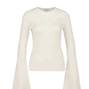 CHANEL - “AUTHENTIC”Elegant White Knit Women's Top